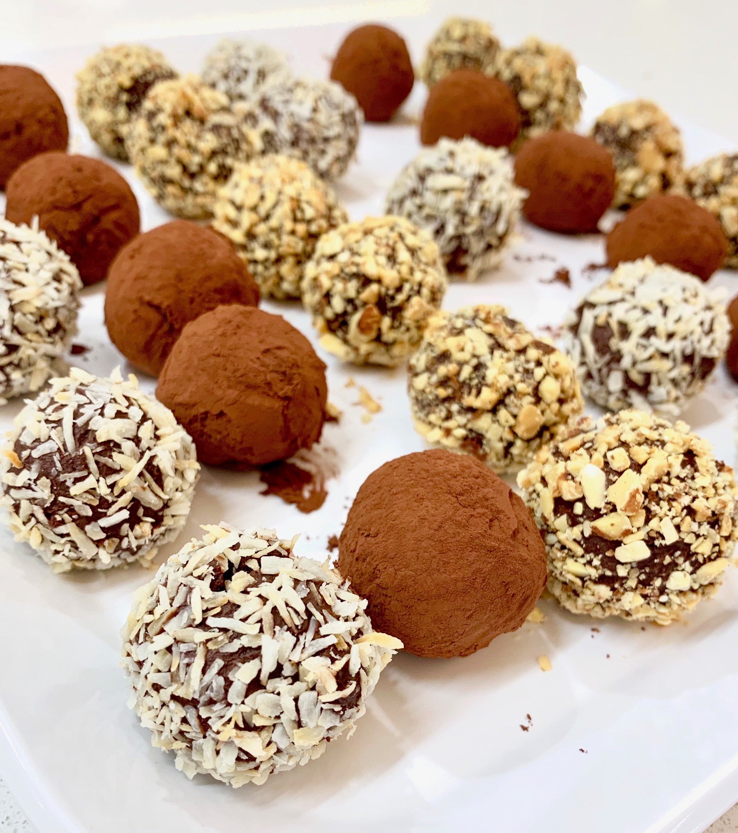 Chocolate Truffles with Almonds and Dates Boston Medical Center